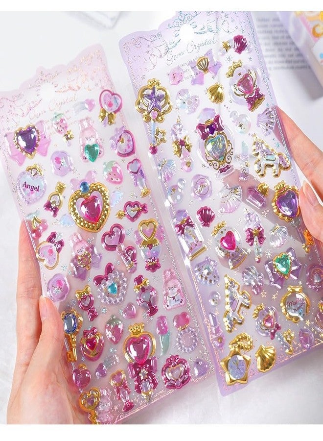 OANGO SPhone Stickers Acrylic Imitation Diamond Crystal Stickers 3D Gem Stickers Used for Scrapbook Decoration DIY Wedding Mobile Phone case Decoration-Bows - Image 2